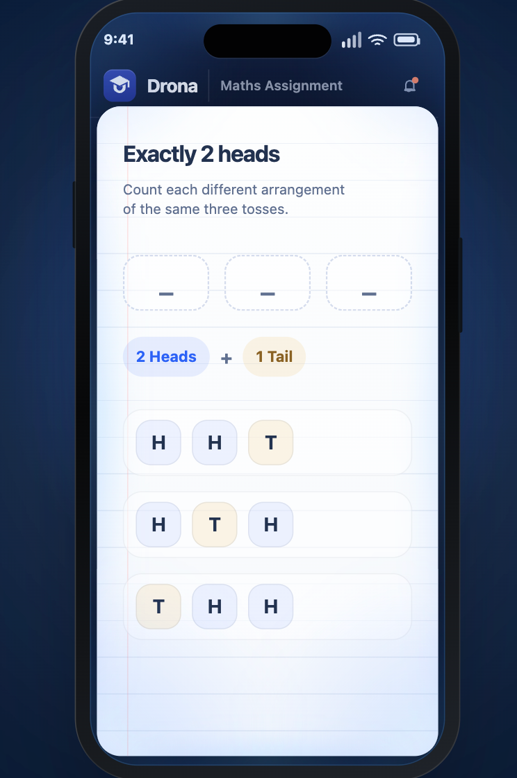 Voice tutor explaining the next step